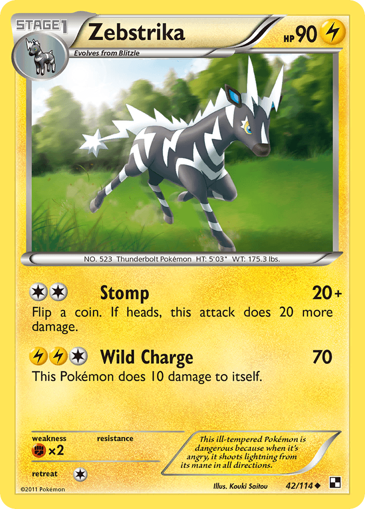 Zebstrika Pokémon card