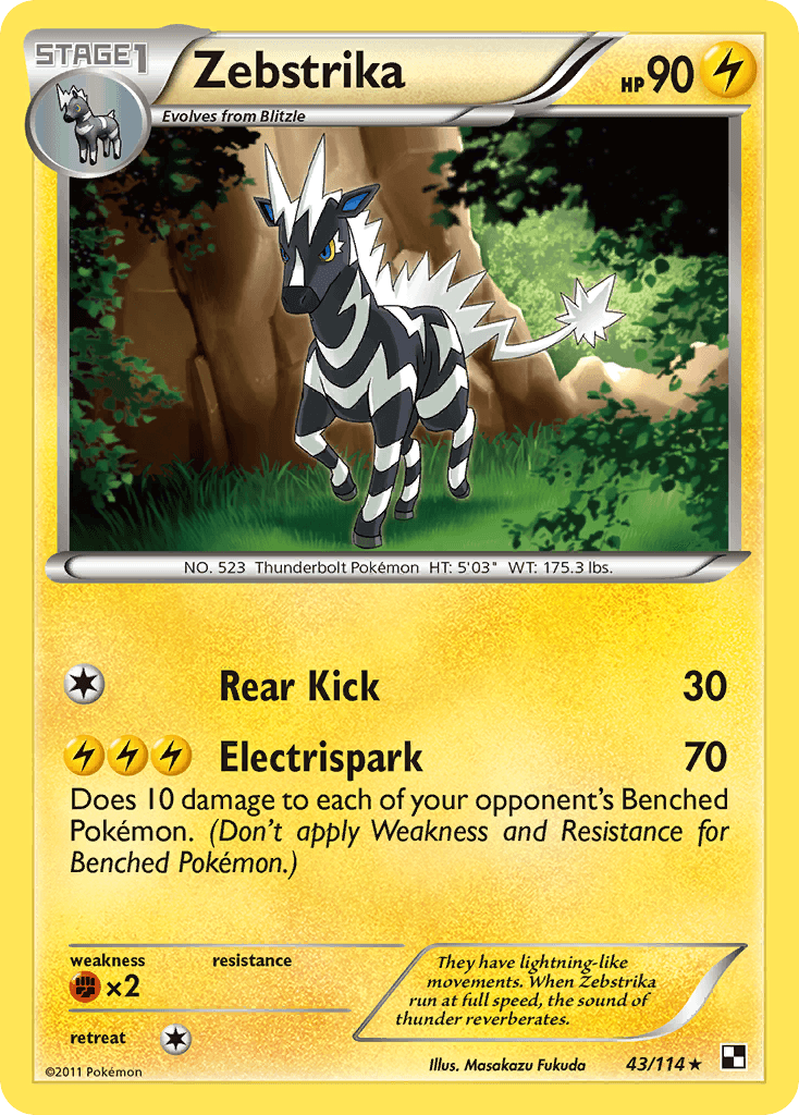Zebstrika Pokémon card