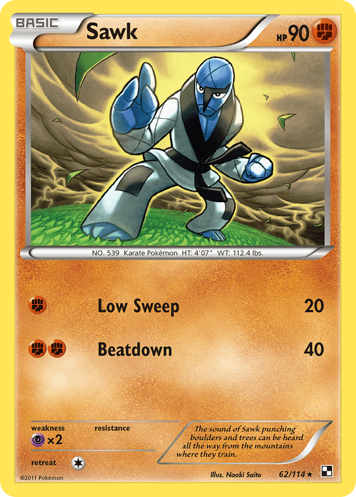 Sawk Pokémon card