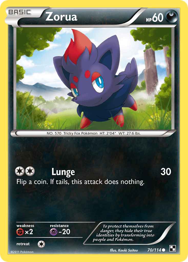 Zorua Pokémon card