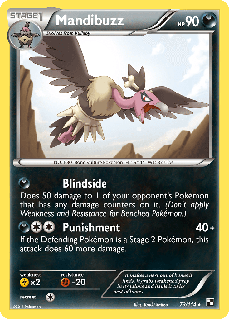 Mandibuzz Pokémon card