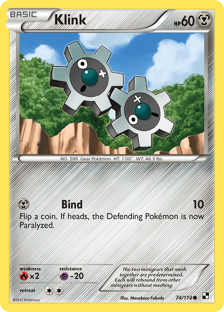 Klink Pokémon card