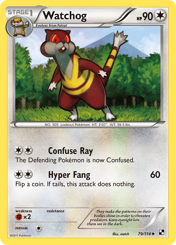 Watchog Pokémon card