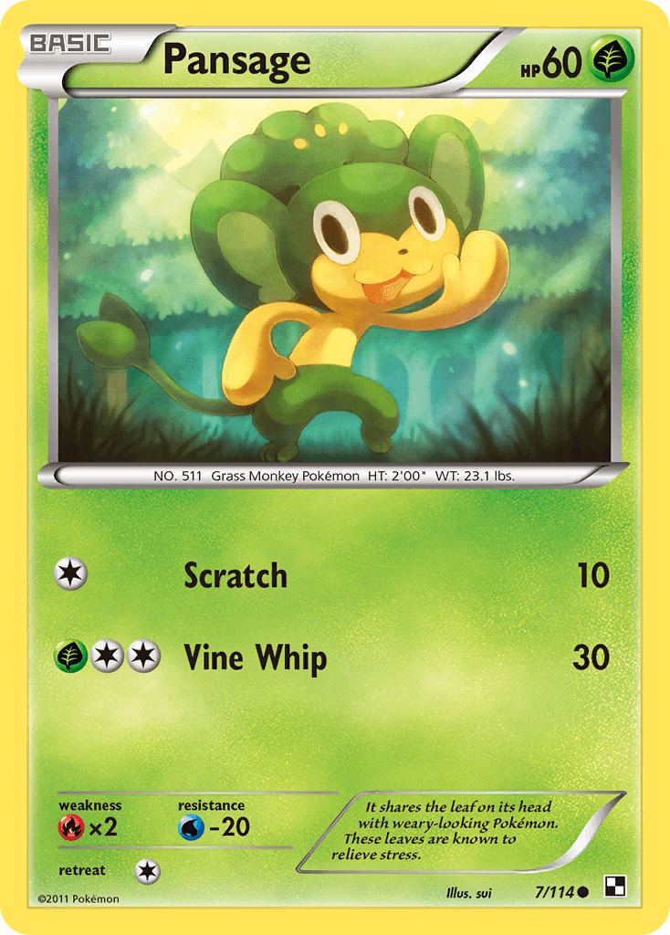 Pansage Pokémon card