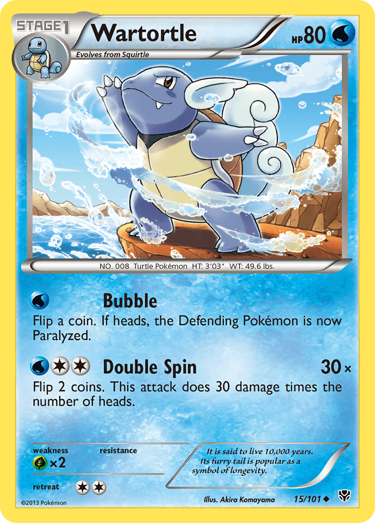 Wartortle Pokémon card