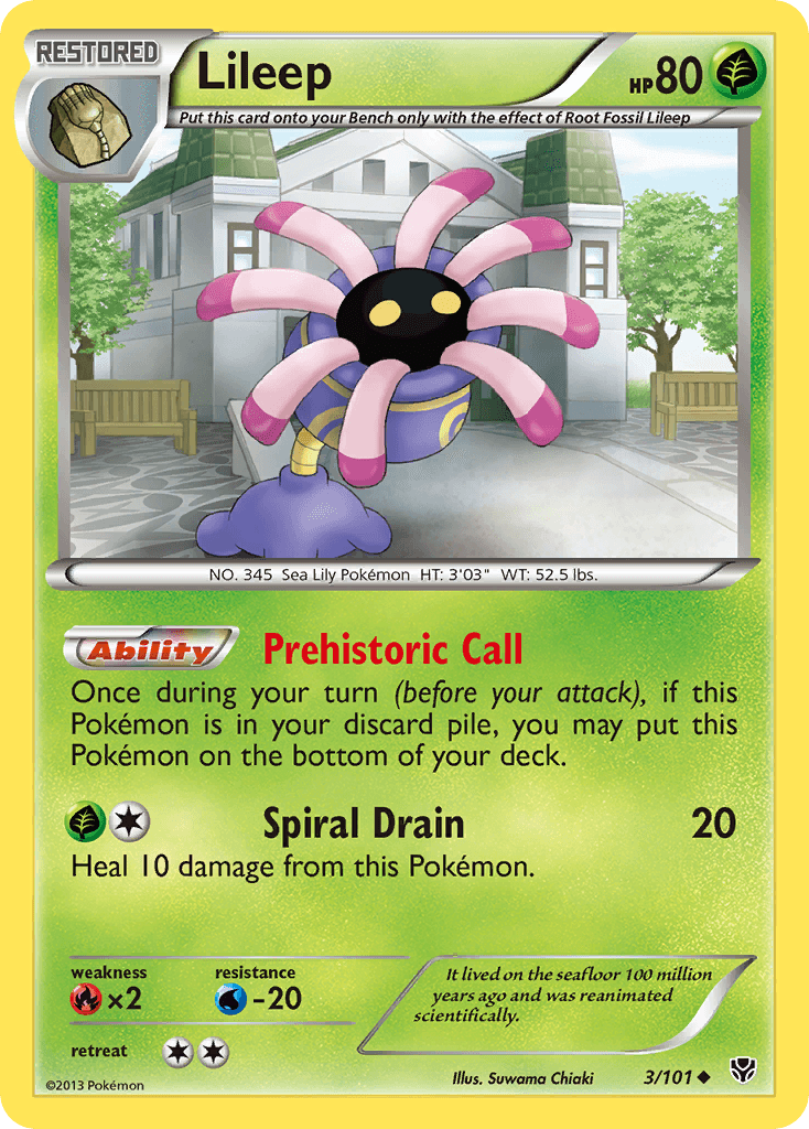 Lileep Pokémon card