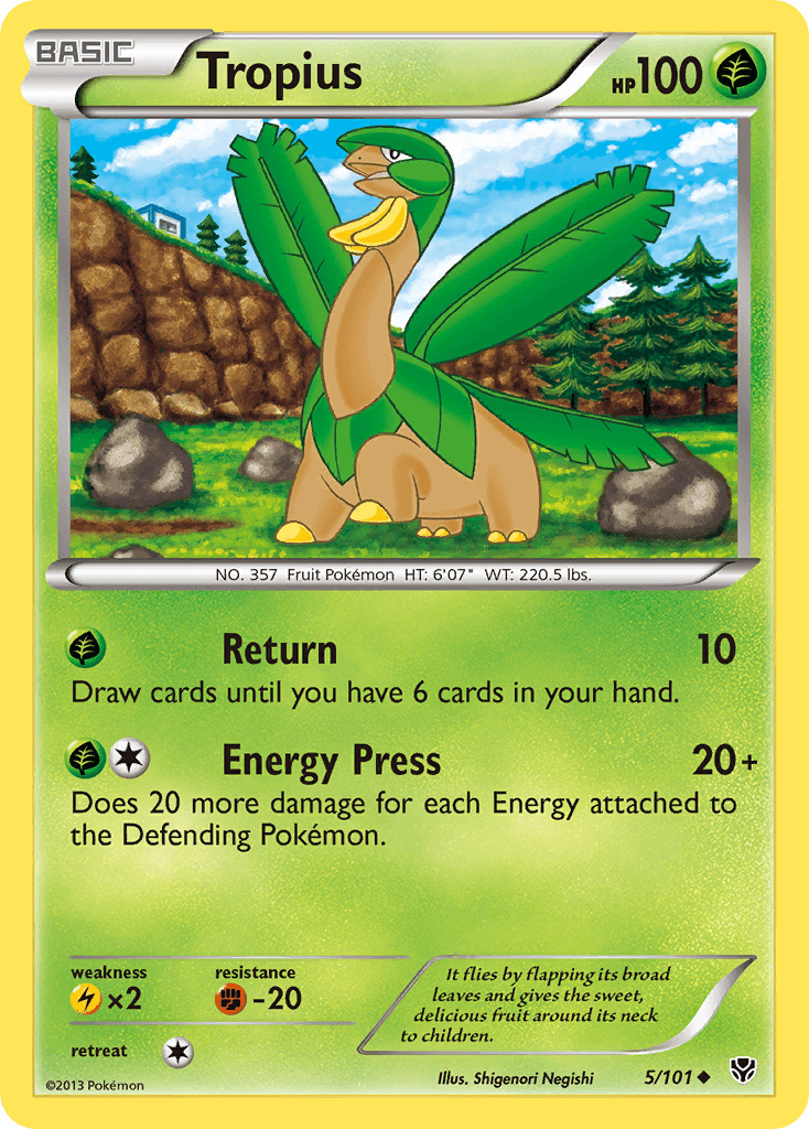 Tropius Pokémon card