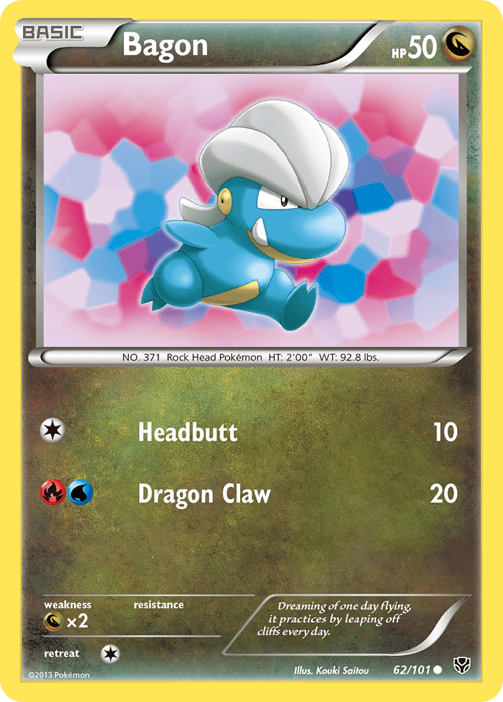 Bagon Pokémon card