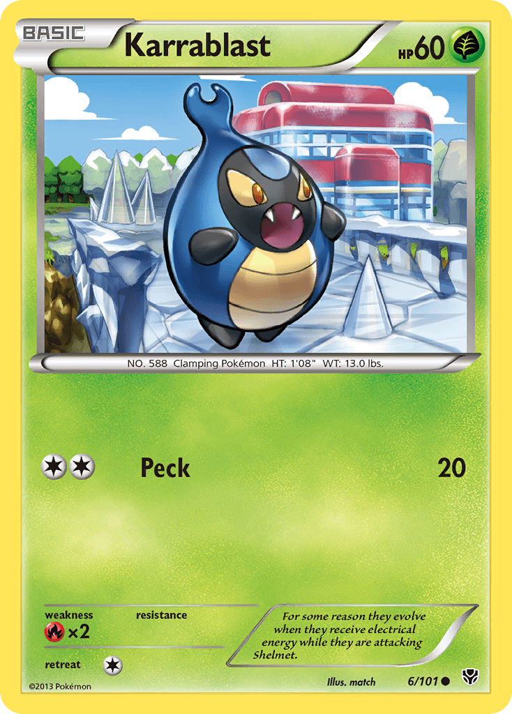 Karrablast Pokémon card