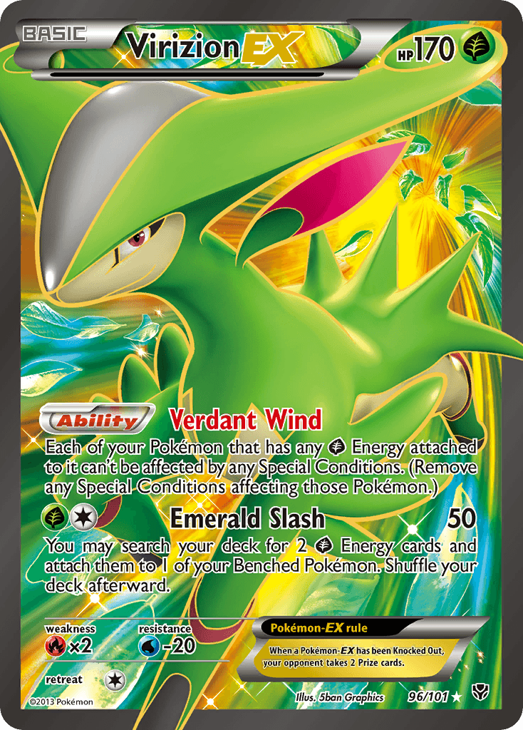 Virizion-EX Pokémon card