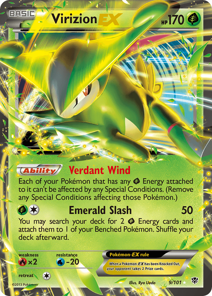Virizion-EX Pokémon card