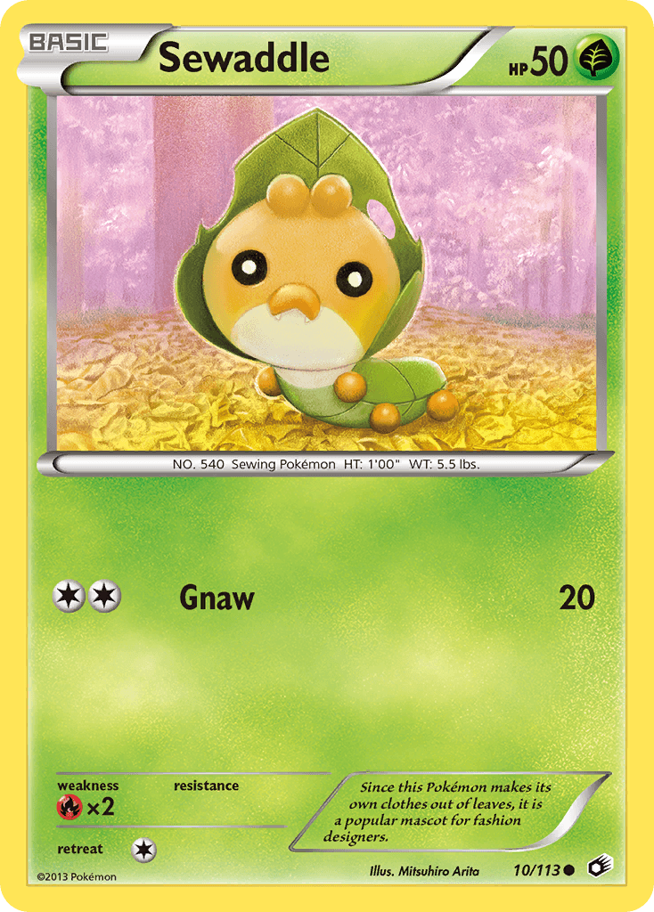 Sewaddle Pokémon card