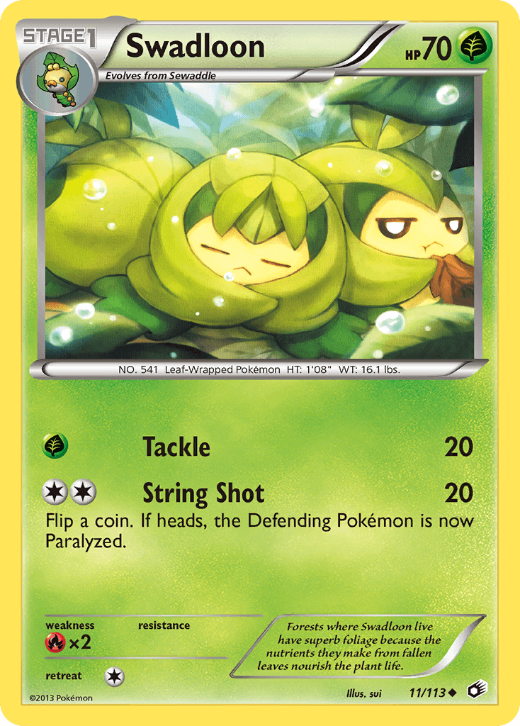 Swadloon Pokémon card