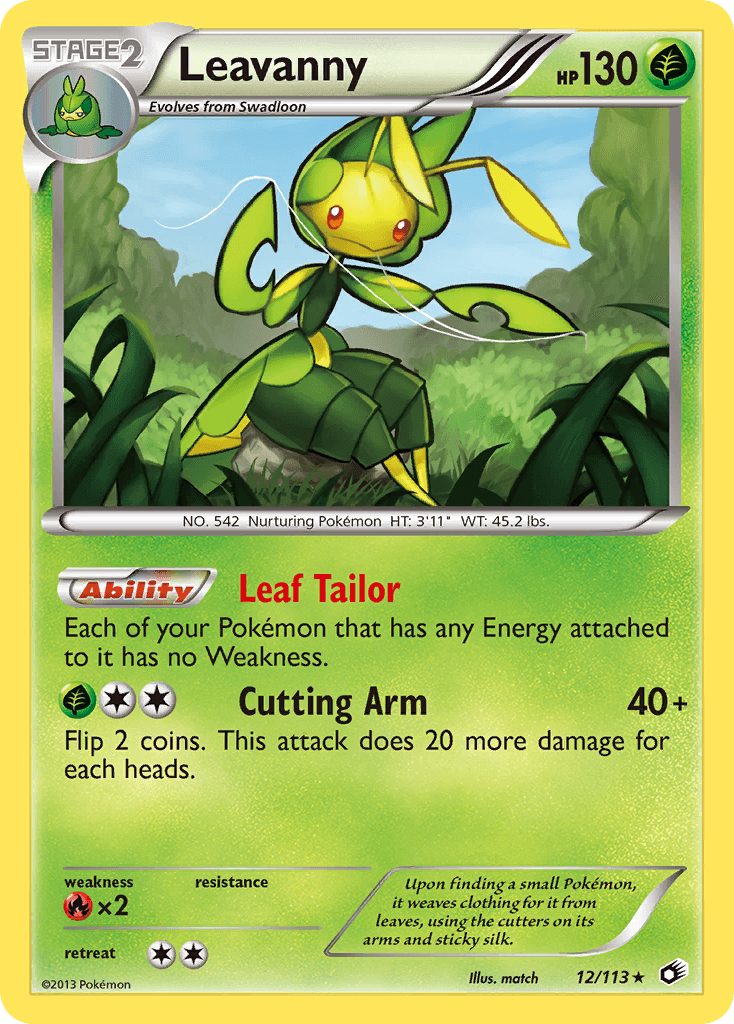 Leavanny Pokémon card
