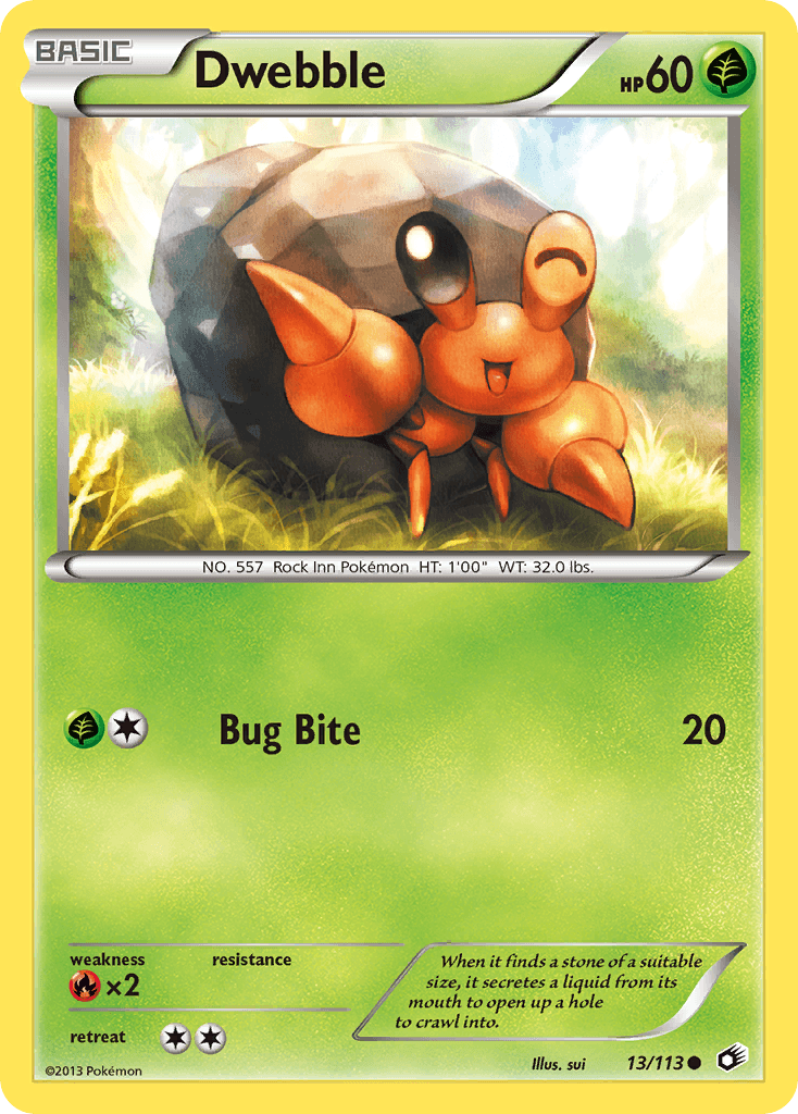 Dwebble Pokémon card