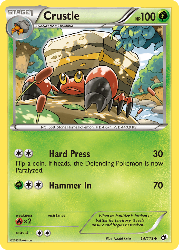 Crustle Pokémon card