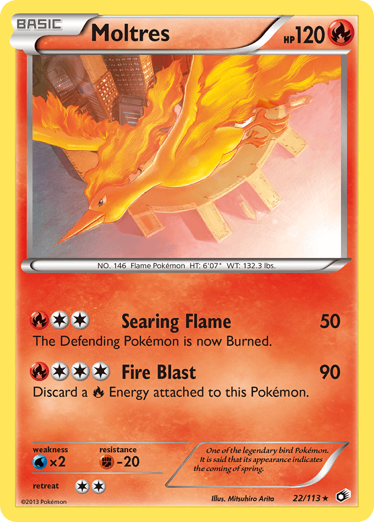 Moltres Pokémon card