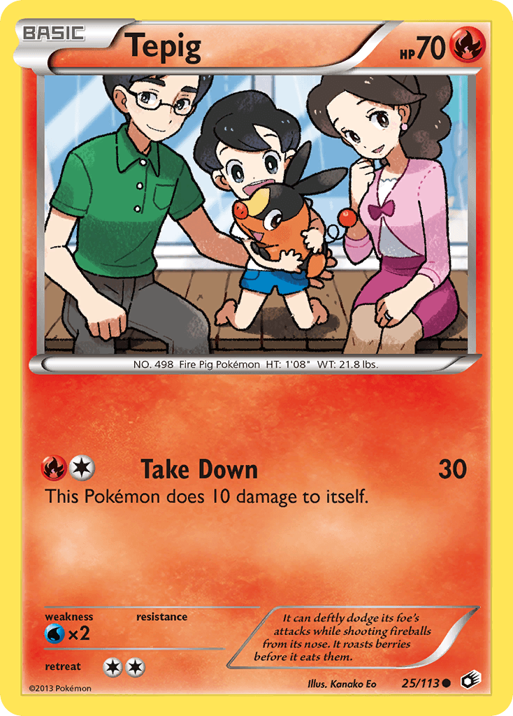 Tepig Pokémon card