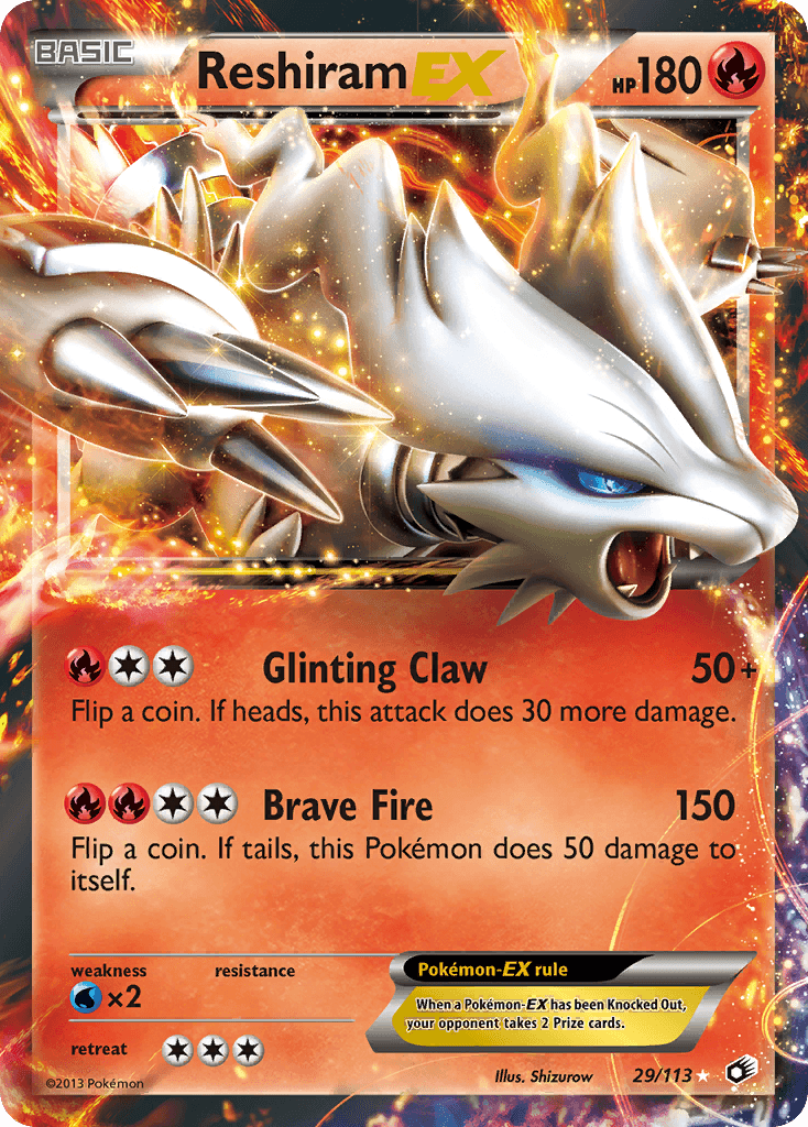 Reshiram-EX from Legendary Treasures