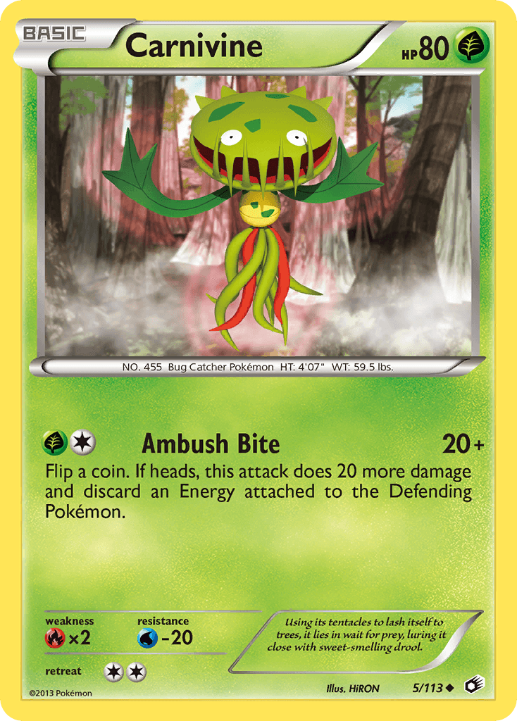 Carnivine Pokémon card