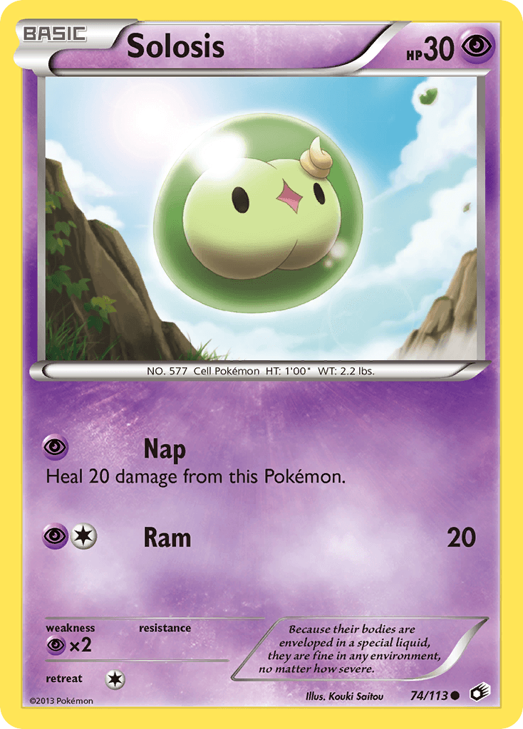 Solosis Pokémon card