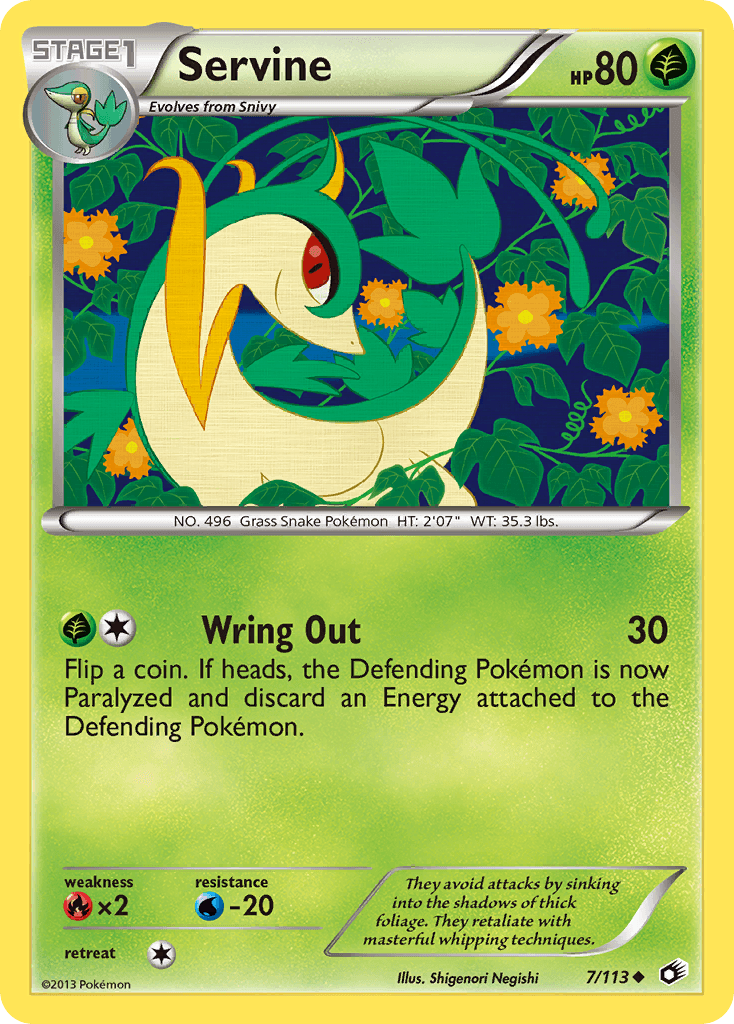 Servine Pokémon card