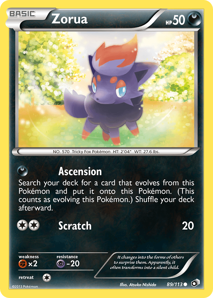 Zorua Pokémon card