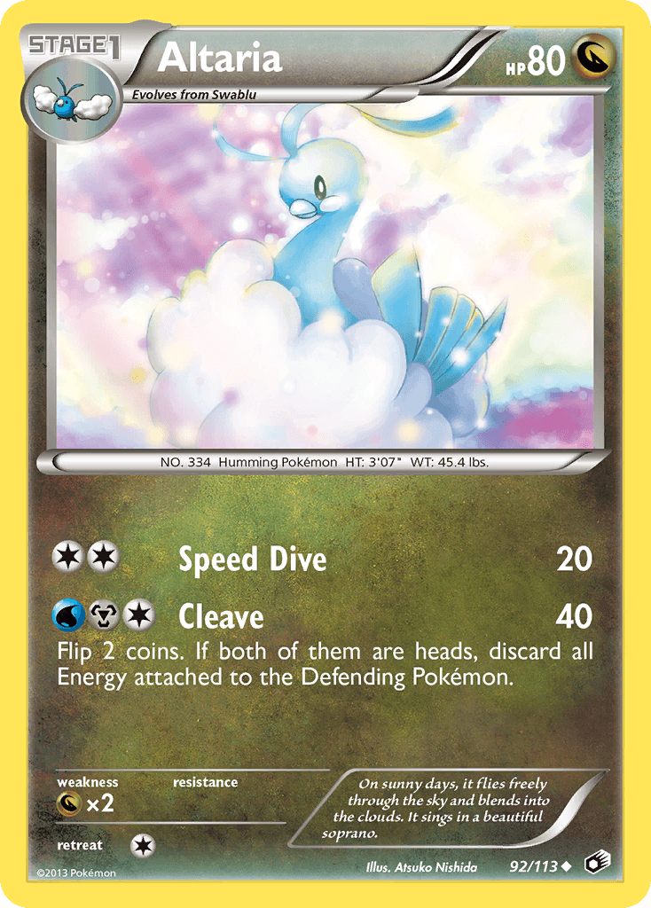 Altaria Pokémon card