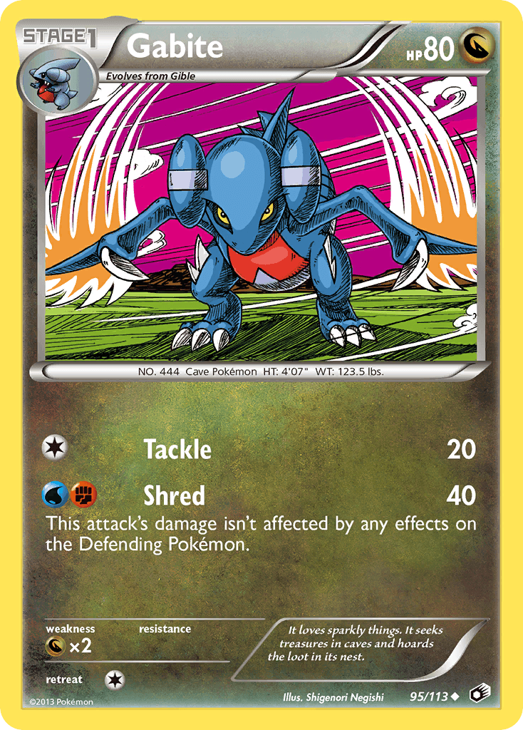 Gabite Pokémon card