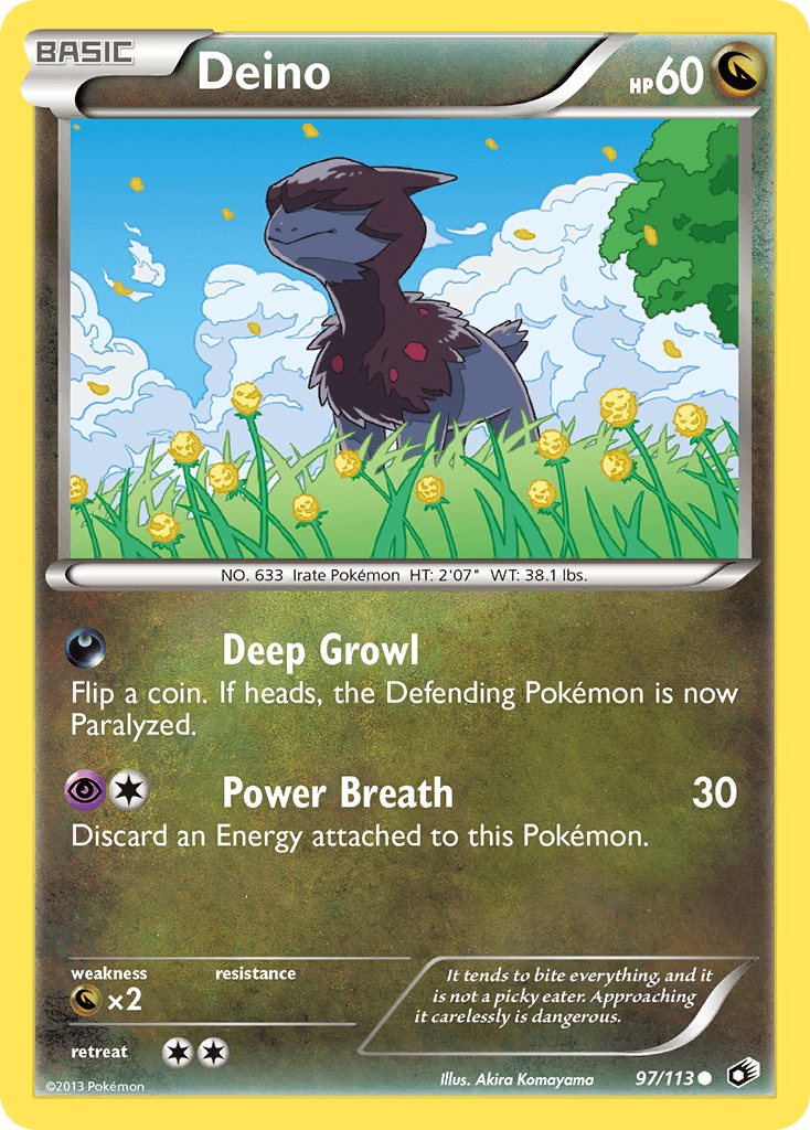 Deino Pokémon card