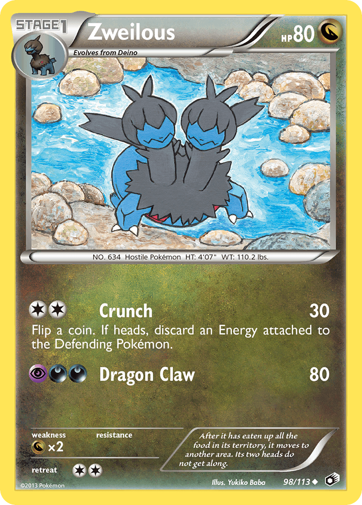 Zweilous Pokémon card