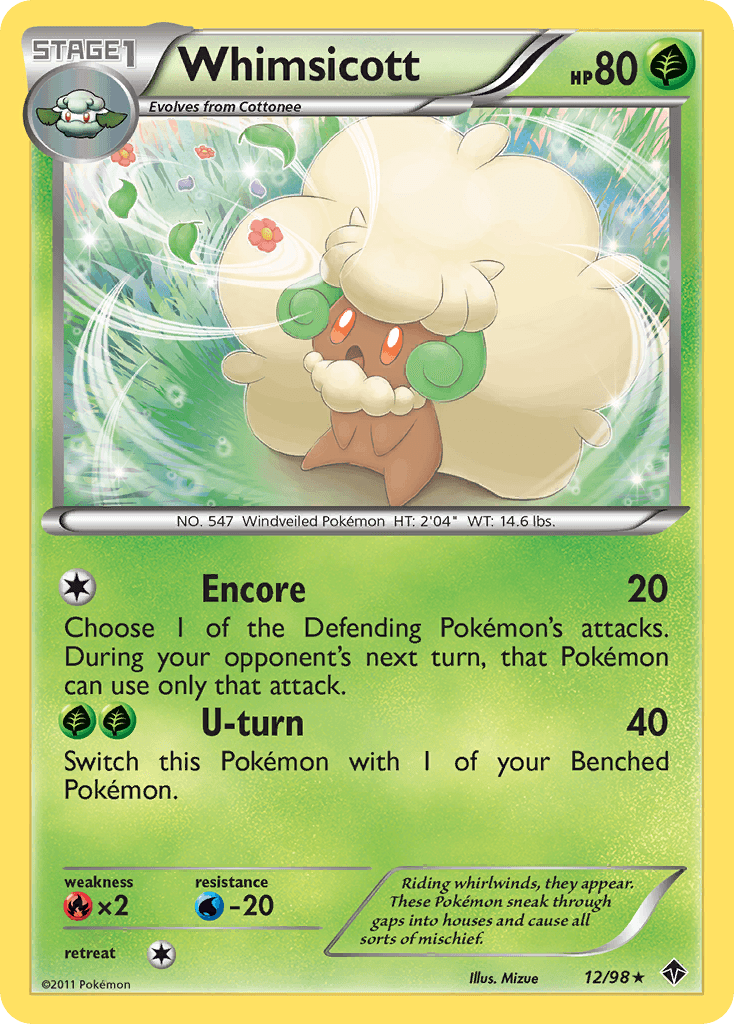 Whimsicott Pokémon card