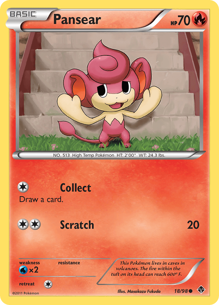 Pansear Pokémon card