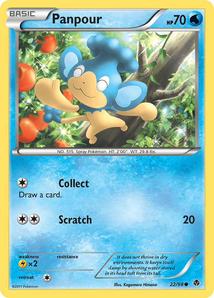 Panpour Pokémon card