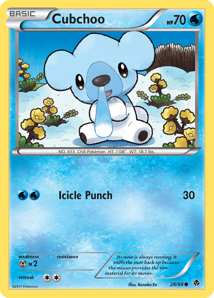 Cubchoo Pokémon card