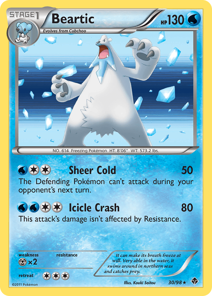 Beartic Pokémon card