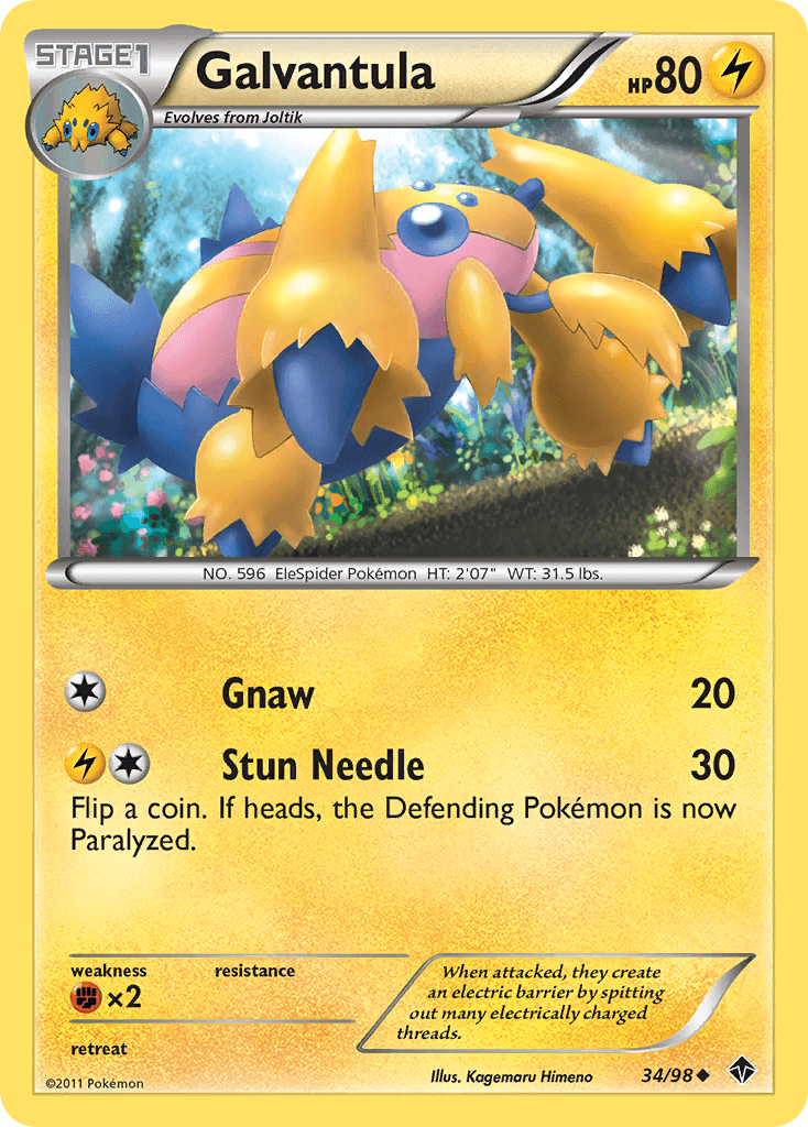 Galvantula Pokémon card