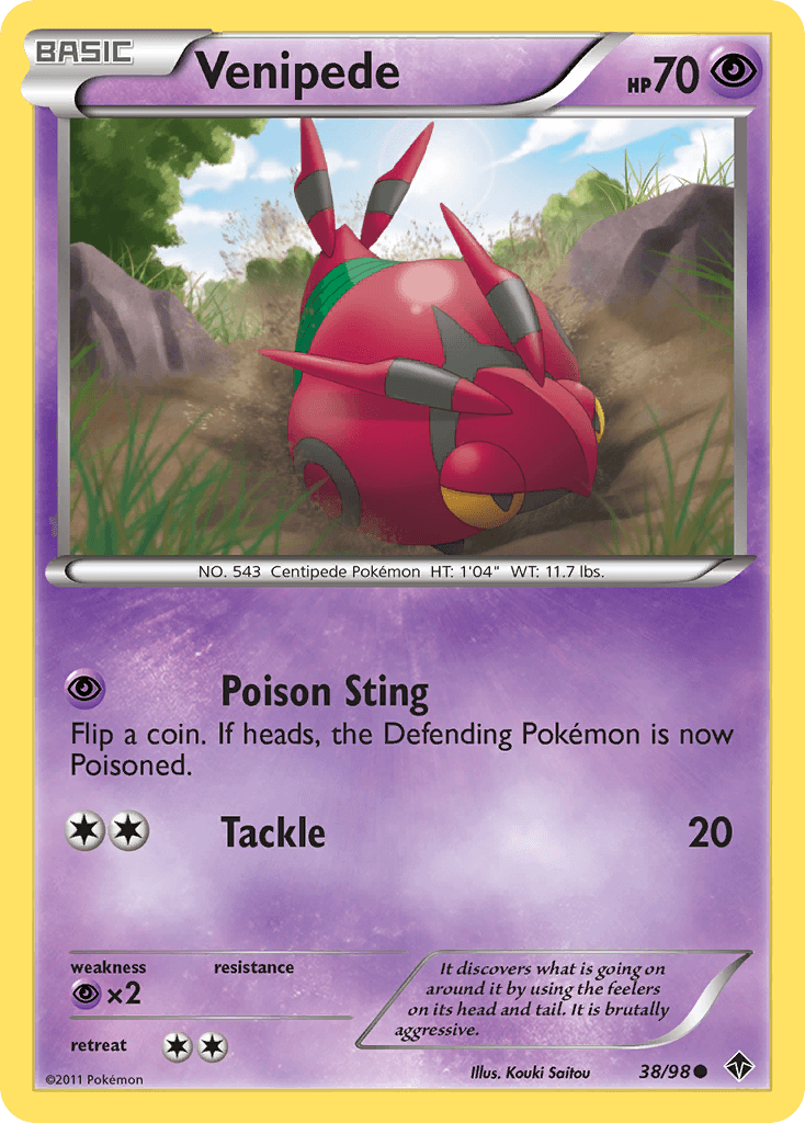 Venipede Pokémon card