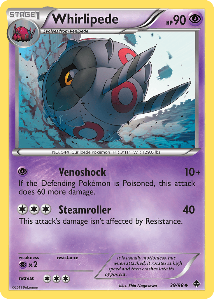 Whirlipede Pokémon card