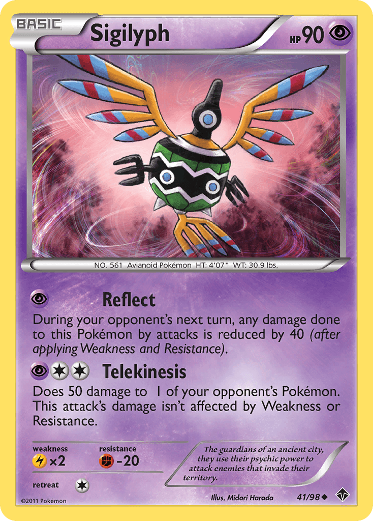 Sigilyph Pokémon card