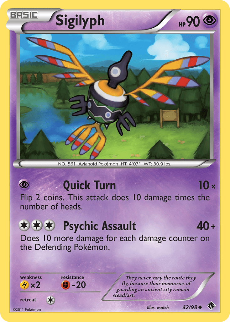 Sigilyph Pokémon card