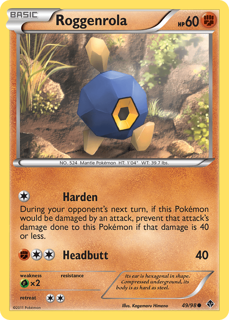Roggenrola Pokémon card