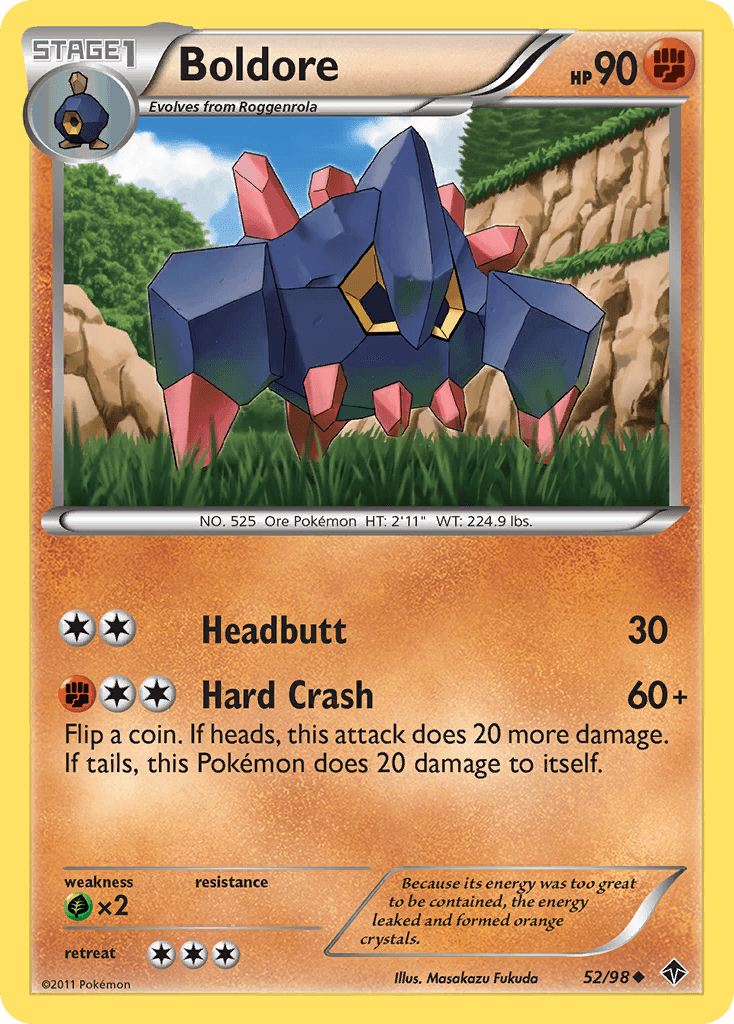 Boldore Pokémon card