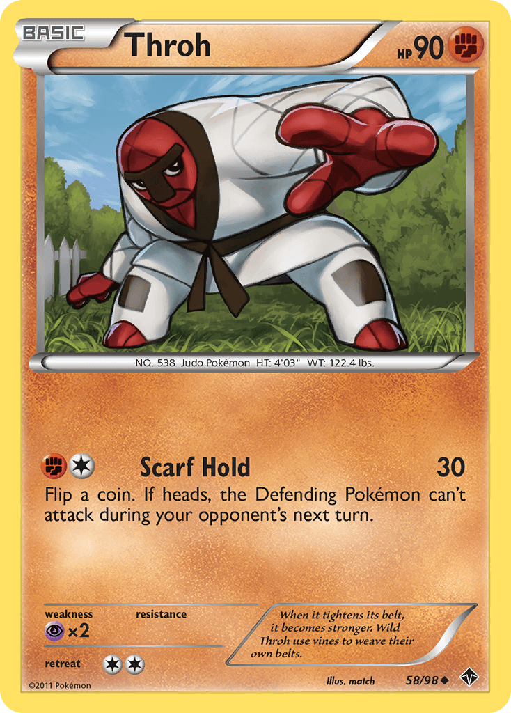 Throh Pokémon card