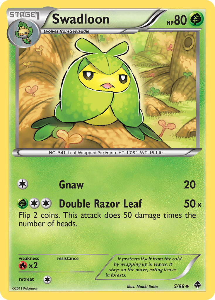 Swadloon Pokémon card