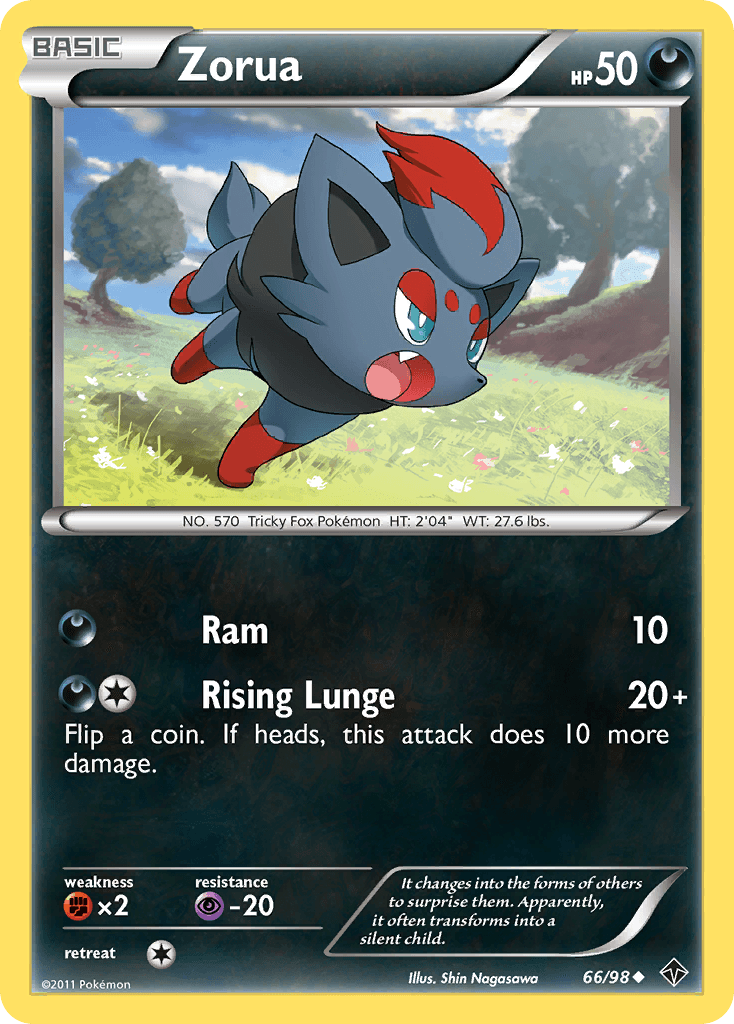 Zorua Pokémon card