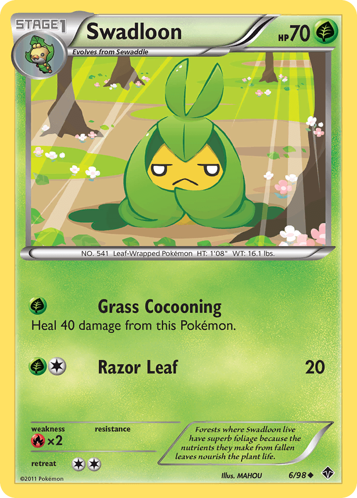 Swadloon Pokémon card