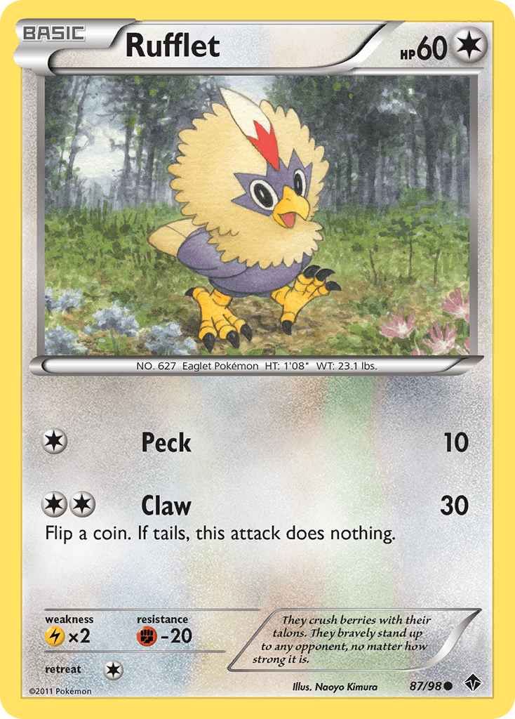 Rufflet Pokémon card