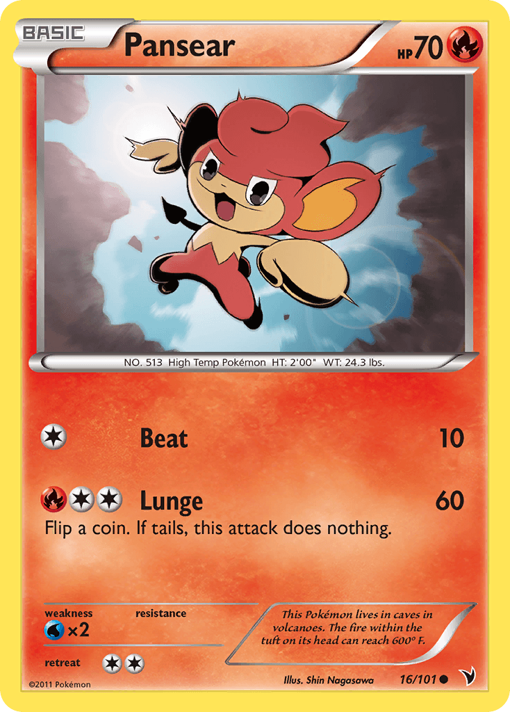 Pansear Pokémon card