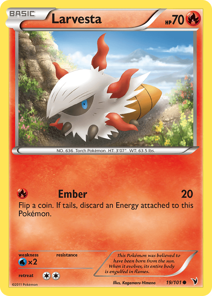 Larvesta Pokémon card